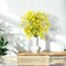 Artificial Flowers 8PCS Silk Flowers with Long Stems (Yellow) 1.96"D x 3.14"W x 25.6"H
